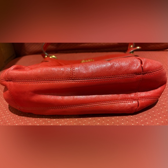 Coach Ashley Red Leather Shoulder Bag, 2012, Very Minor Call-outs - Picture 3 of 5